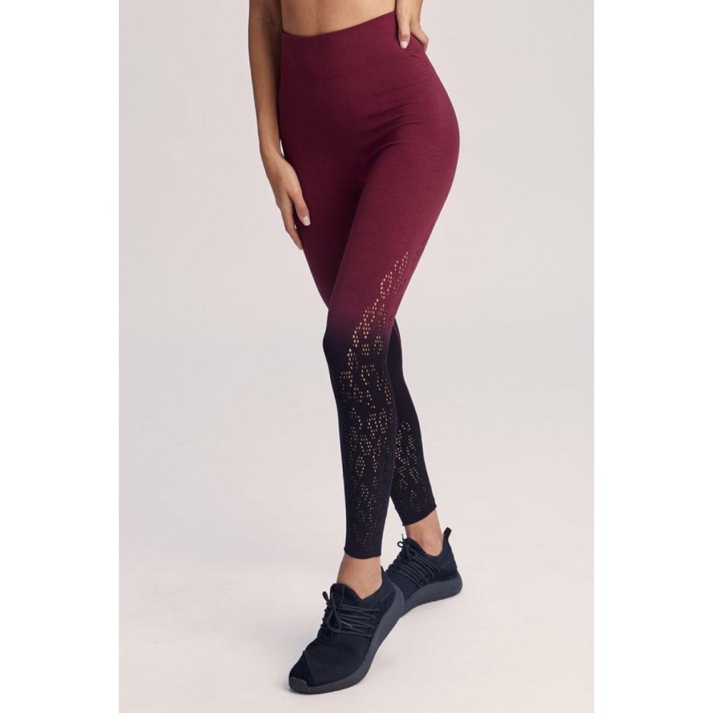 Varley S Ombre Perforated High Rise Waist Dover 7/8 Legging Tight Athletic Yoga - Picture 11 of 14